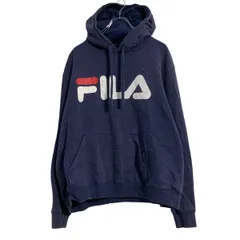 FILA ロゴスウェット トレーナー L ネイビー フィラ プルオーバー ロゴプリント 古着卸 アメリカ仕入 a611-7728のサムネイル