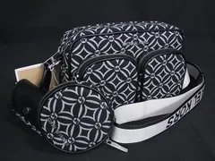 ■新品■未使用■ MICHAEL KORS マイケルコース キャンバス ミニケース付き クロスボディ ショルダーバッグ ブラック系 FT0375