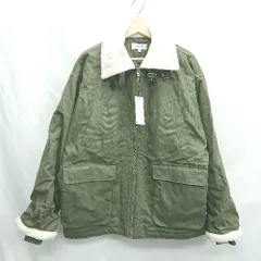 ■ ⊇◎●未使用● MONO-MART モノマート ボア付き 長袖 ミリタリージャケット サイズL カーキ レディース E  【1412260047890】
