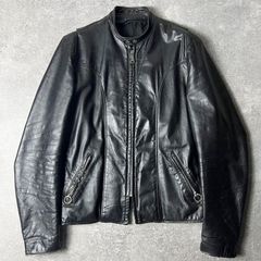 80s BROOKS 本革 レザー シングル ライダース ジャケット 40 / 80年代