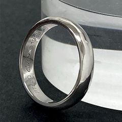 カルティエ プラチナ ウェディング バンド リング 幅3.5mm #47 約7号 Pt950 Cartier 指輪 地金 ブランド【中古】