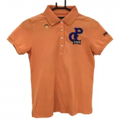 ★SALE価格★パーリーゲイツ 半袖ポロシャツ オレンジ ロゴブルー ニコちゃん スマイル レディース 0(S) ゴルフウェア PEARLY GATES