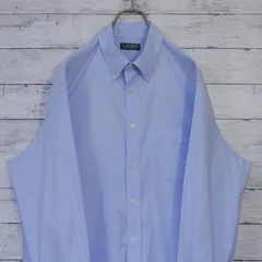 Polo Ralph Lauren ポロラルフローレン 無地 ポケット ストレッチ 長袖 ボタンダウンシャツ BDシャツ 17 XL ライトブルー サックスブルー 水色 20202629