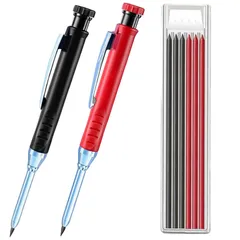 geneX すみつけシャープペンシル 建築用 2本セット 替芯付き 2.8mm 墨付け 木工 大工用鉛筆 
