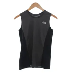 ザノースフェイス THE NORTH FACE S/L GTD Melange Crew ランニングシャツ カットソー ノースリーブ ロゴ S グレー 黒 ブラック ntw11985 /JS