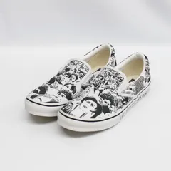 VANS×REMI RELIFE 総柄 スリッポン V98CL-REMI 25cm ﾌﾞﾗｯｸ ﾎﾜｲﾄ