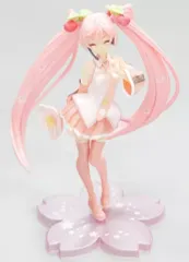 【中古】フィギュア 桜ミク(笑顔) 「キャラクター・ボーカル・シリーズ01 初音ミク」 描き下ろしフィギュア 2021ver. タイトーオンラインクレーン限定