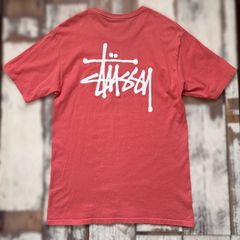 STUSSY ステューシー 陰陽バックプリントTシャツ ピンク Lサイズ