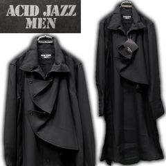 90s ACID JAZZ MEN ドレープデザイン シャツコート デッドストック フリーサイズ アシッドジャズメン モード系 V系 ゴシック ゴス 00s/y2