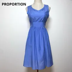 プロポーションボディドレッシング ノースリーブ ひざ丈ワンピース 2 ブルー
