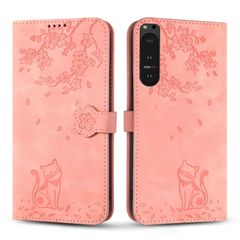 【数量限定】SO-54C Ⅳ ケース プラムブロッサム ケース ラブリー 子猫柄 ケース SOG09 Ⅳ スマホケース 高級PUレザー 5 カード収納 Sony 5 Xperia 5 5 Ⅳ 携帯カバー Xperia マグネット式 スタンド機能 Xperia