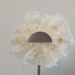 ハンドメイド　オリジナルシュシュ　レースオーガンジー