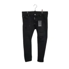 DSQUARED2 ディースクエアード 2021年 ダメージ デニムパンツ S71LB0885  48 ブラック