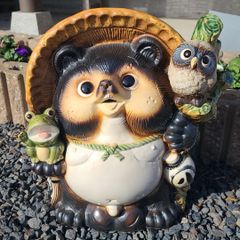チョー縁起物❗信楽焼野球狸 高さ26cm - メルカリ