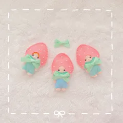 スイートいちごのずきん　赤ちゃん　ハンドメイド
