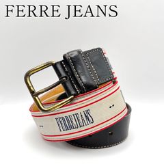 イタリア製 FERRE JEANS ベルト ロゴ入り フェレジーンズ メンズ Made in Italy