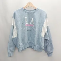 ◇ H&M エイチアンドエム DIVIDED 長袖 トレーナー スエット サイズL ライトブルー レディース E  【1407020032681】