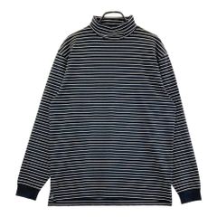 サイズ：XL FOOT JOY フットジョイ  長袖タートルネックTシャツ ボーダー ブラック系 [240101436641] ゴルフウェア メンズ ストスト