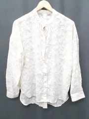 ◇ classicalelf クラシカルエルフ 花柄　シアー 長袖 シャツ サイズM ベージュ レディース P  【1408200045705】