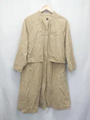 ◇ Θ Libra Cue リブラ キュー スタンドカラー 長袖 ガンパッチロングコート サイズF ベージュ系 レディース E  【1507100000972】のサムネイル