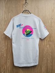 【US古着】90s USA製 SCREEN STARS BEST Jet Ski T-shirt | 90年代タグ スクリーン・スターズ・ベスト ジェットスキー ネオンColor プリント 記念 Tシャツ シングルステッチ ホワイト S~M