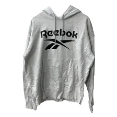 Reebok プリントスウェット パーカー X M ホワイト リーボック フーディー プルオーバー トップス 古着卸 アメリカ仕入 a708-5858