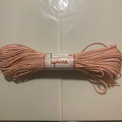 【2玉セット】コードヤーン Iriska（イリスカ）5mm ラメ『シルバーピンク』ロシアヤーン かぎ針編み ハンドメイド 糸 tシャツヤーン ズパゲッティ