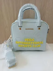 【未使用品】 Samantha Vegaサマンサベガ スクエアボストンバッグ 青ブルー ハンドバッグ ショルダーバッグ サマンサタバサ 斜め掛け 手提げ バッグかばん 紙タグ付き 現状品
