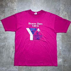 【90s・use製】Hanes  Tシャツ  シングルステッチ  XL size  ピンク  ヘインズ  Beaver Dam  YMCA  ビーバーダム  エベレスト登頂イベントT  ヴィンテージ  古着