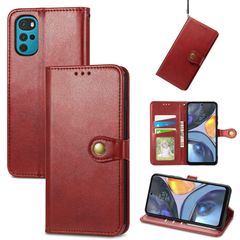【人気商品】Moto G24 ケース for 手帳型 ビジネスフリップノートレザーケースシンプルなレトロなファッション携帯電話ケース防水と汚れた携帯電話ケース多機能財布収納付きスタンド携帯電話シェルPUレザー保護カバー耐久性のある摩擦(赤)