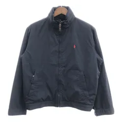 90年代 Polo by Ralph Lauren ラルフローレン スイングトップ アウター ワンポイントロゴ ネイビー (メンズ L) 中古 古着 P8285