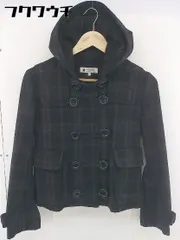 ◇ The DUFFER of ST.GEORGE チェック ダブルボタン ウール 長袖 ジャケット サイズ F ブラック レディース  【中古】 【1111050011096】