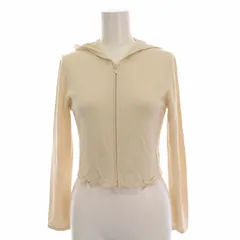 トッカ TOCCA ジップアップ ニット パーカー リボン 長袖 XS ベージュ KR.TO.YS.0620 /YMのサムネイル