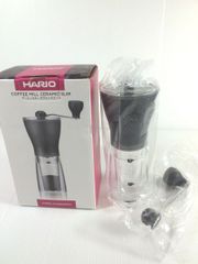 ハリオ HARIO ハリオ  コーヒーミル 透明ブラック 手挽き セラミック やや美品  F0