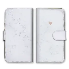 iPhoneXR  ケース 手帳型 アイフォンXR スマホケース 携帯ケース 大理石 ハート おしゃれ エレガント 大人女子 シンプル 可愛い かわいい　ホワイト　白色 カラー04