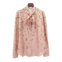 美品　レッドヴァレンティノ　シルクブラウス　シアー　花柄フローラル　38 RED VALENTINO♡ブラウスシルクフローラルレースカットソー