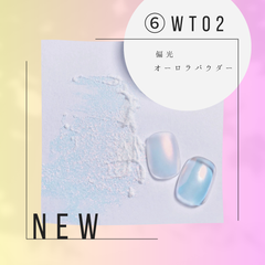 チップ付き！オーロラパウダー　WT02　オーロラミラー　偏光ミラー　偏光パウダー