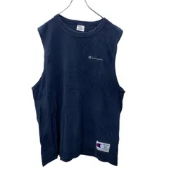 Champion ロゴ タンクトップ XL ネイビー チャンピオン ノースリーブ ビッグサイズ 古着卸 アメリカ仕入 a704-5510
