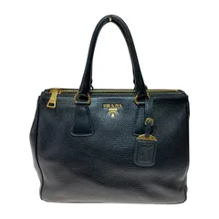 PRADA ブラック レザー サピアノ BN2274 ガレリア 2wayトート ブラック/ゴールド金具 BN2274