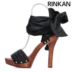 エルメス オアジス Hロゴモチーフレザーヒールサンダル