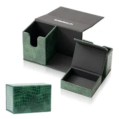 K.C&Ace デッキケース カードケース トレカ トレーディングカードケース トレカケース 名刺入れ 名刺ケース カード入れ 収納枚数約300 (GREEN) 1