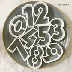 【全種セット】スリムタイプ 数字／ナンバーのクッキー型（フレームのみ）