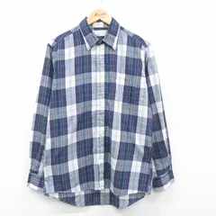L/古着 アーノルドパーマー 長袖 シャツ メンズ 90s 紺他 ネイビー チェック 24oct05 中古 トップス