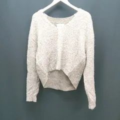 ◇ ADAM ET ROPE カジュアル アルパカ混 シンプル 秋冬素材 長袖 ニット セーター サイズ38 ベージュ レディース E 【1310300011644】