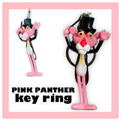 新品 🇺🇸 ピンクパンサー ラバー マスコット キーホルダー キーリング【指揮者】可愛い キャラクター アメリカン雑貨