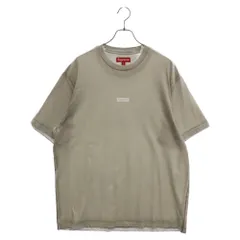 SUPREME (シュプリーム) 24SS Overprint Small Box S/S Top オーバープリントスモールボックスロゴクルーネック半袖Tシャツ グレー