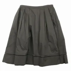 フォクシー ニューヨーク FOXEY NEW YORK タック フレア スカート 膝丈 ハーフ ボトムス 22637 38 M ダークブラウン ur251 【中古】