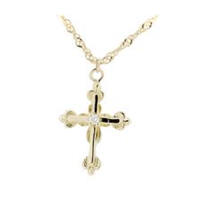 アーカー ダイヤモンド クロス ネックレス K18YG(18金 イエローゴールド) 質屋出品