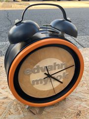 【一点物⏰】リメイク品　目覚まし時計　置き時計　昭和レトロ　インテリア　オシャレ　お洒落　黒　置時計