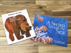 英語絵本 2冊セット 『Brown Bear, Brown Bear, What Do You See?』『A Swim Through the Sea 』ペーパーブック  洋書 インテリア 海外製品【中古】ME11024TUD【Shops 匿名配送】
